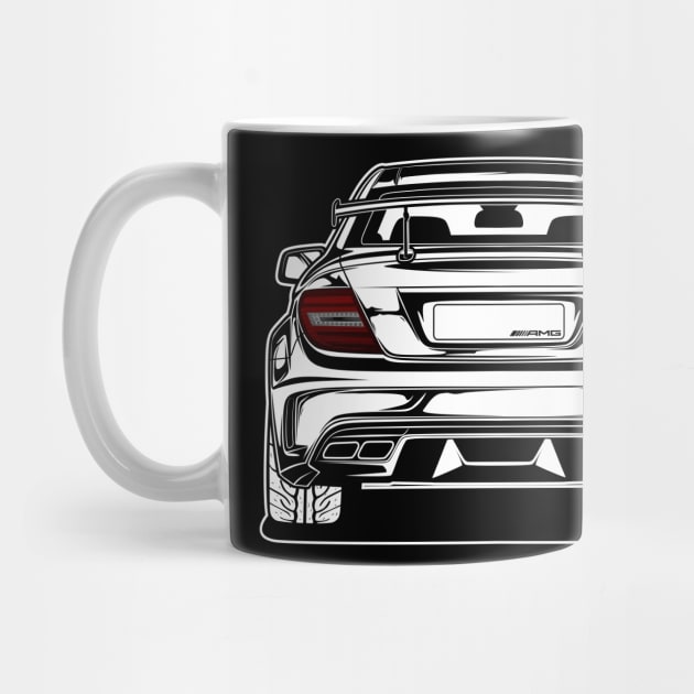 Mercedes Benz C63 AMG Black Series (White Print) by idrdesign